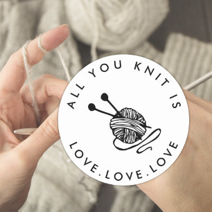Funny Knitting Alles wat je breekt is liefde Ronde Sticker
