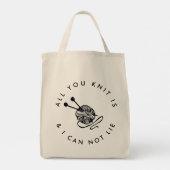 Funny Knitting Alles wat je breekt is liefde Tote Bag (Achterkant)
