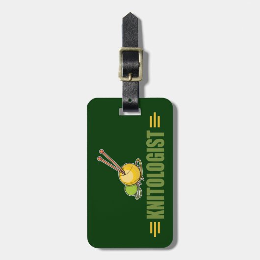 Funny Knitting Bagagelabel (Voorkant verticaal)