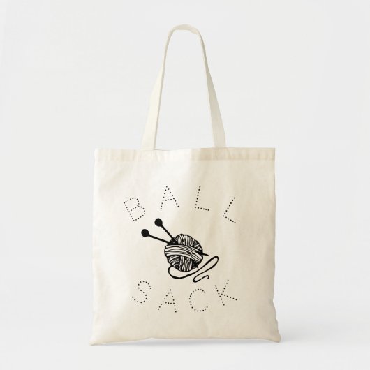 Funny Knitting Ball Sack Tote Bag (Voorkant)