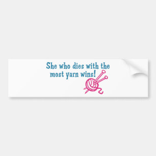 Funny Knitting Bumpersticker