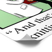 Funny Knitting Humor Poster Gifft (Hoek)