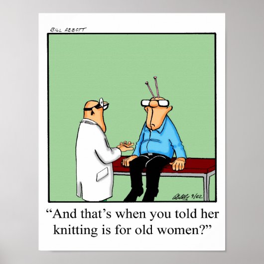 Funny Knitting Humor Poster Gifft (Voorkant)