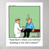 Funny Knitting Humor Poster Gifft (Voorkant)