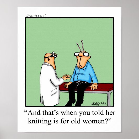 Funny Knitting Humor Poster Gifft (Voorkant)