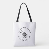 Funny Knitting Ik hou van grote Canvas tas (Achterkant)