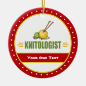 Funny Knitting Keramisch Ornament (Voorkant)