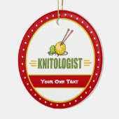 Funny Knitting Keramisch Ornament (Links)