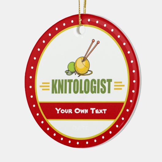 Funny Knitting Keramisch Ornament (Links)