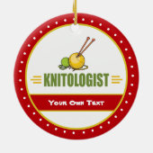 Funny Knitting Keramisch Ornament (Achterkant)