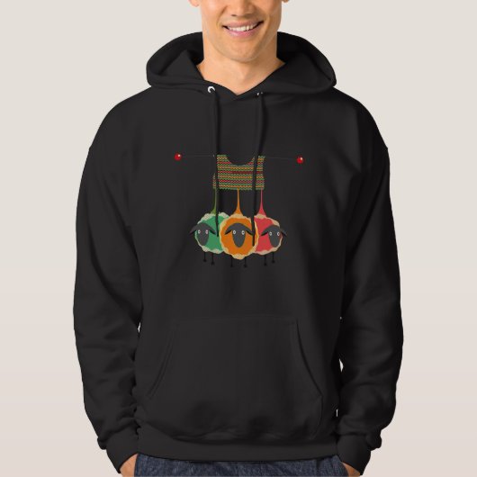 Funny Knitting Knitters Yarn Idea Hoodie (Voorkant)