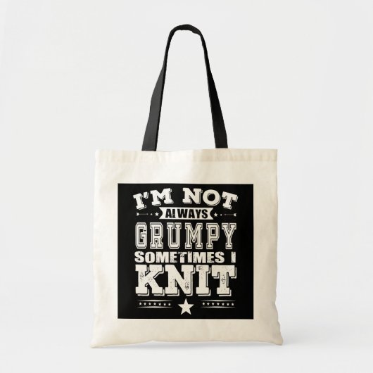 Funny Knitting Lovers Tote Bag (Voorkant)