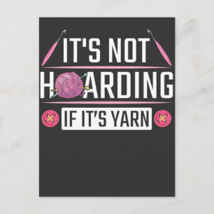 Funny Knitting Quote Crochet Yarn Knitter Briefkaart