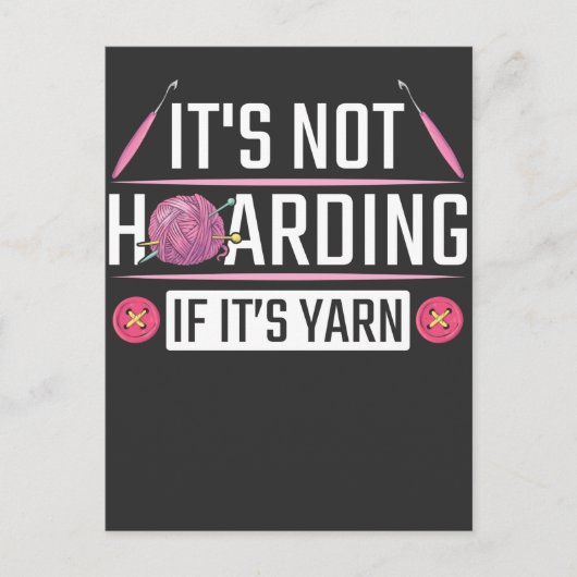 Funny Knitting Quote Crochet Yarn Knitter Briefkaart (Voorkant)
