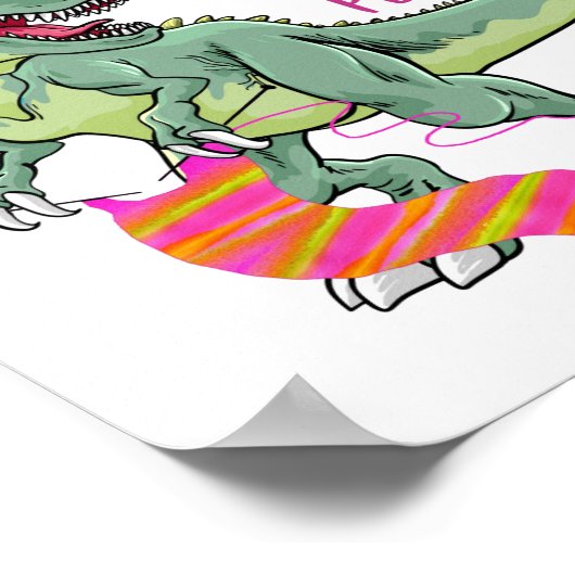 Funny Knitting Quote Dinosaur Poster (Hoek)