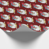 Funny Knitting Sheep Cadeaupapier (Hoek)