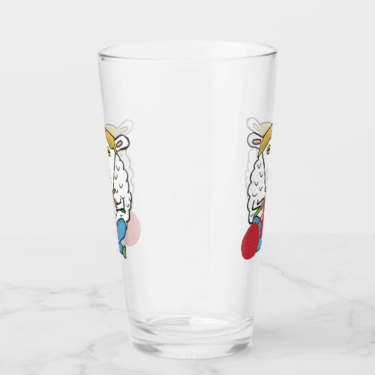 Funny Knitting Sheep Glas (Rechts)