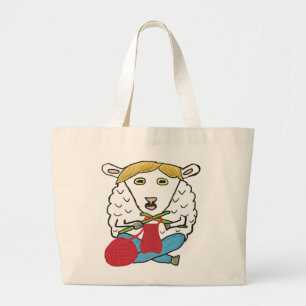 Funny Knitting Sheep Grote Tote Bag