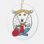 Funny Knitting Sheep Keramisch Ornament (Links)