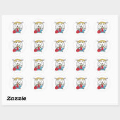 Funny Knitting Sheep Ronde Sticker (Vel)