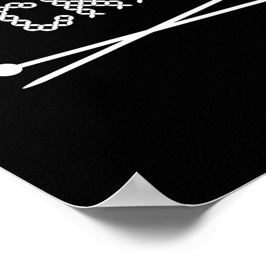 Funny Knitting Stitches Design Poster (Hoek)