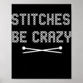 Funny Knitting Stitches Design Poster (Voorkant)