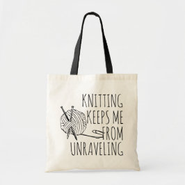 Funny Knitting weerhoudt me van ontrafelen Tote Bag