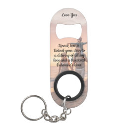 Funny Knock Knock Valentine's Love Poem Photo Mini Flessenopener