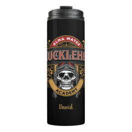 Funny  Knucklehead Academy Skull Thermosbeker