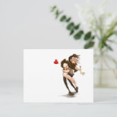 Funny knuffelaar briefkaart (Staand voorkant)