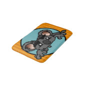 FUNNY KOALA BEER MET STRIPES BATH MAT (Gekanteld)
