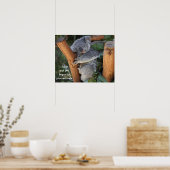 Funny Koala Beer Poster; Procrastatie Poster (Keuken)