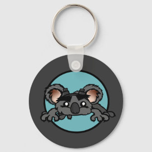 FUNNY KOALA BEER ROUND SLEUTELHANGER