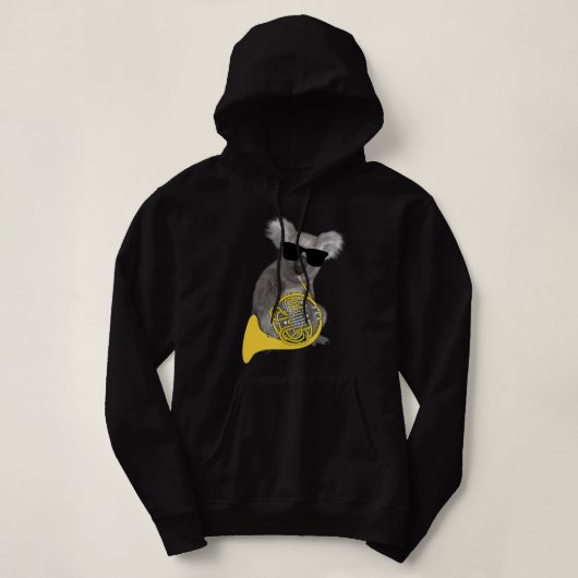 Funny Koala die zonnebril gebruikt om een Franse h Hoodie (Design voorkant)