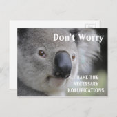 Funny Koala koalifications meme Briefkaart (Voorkant / Achterkant)