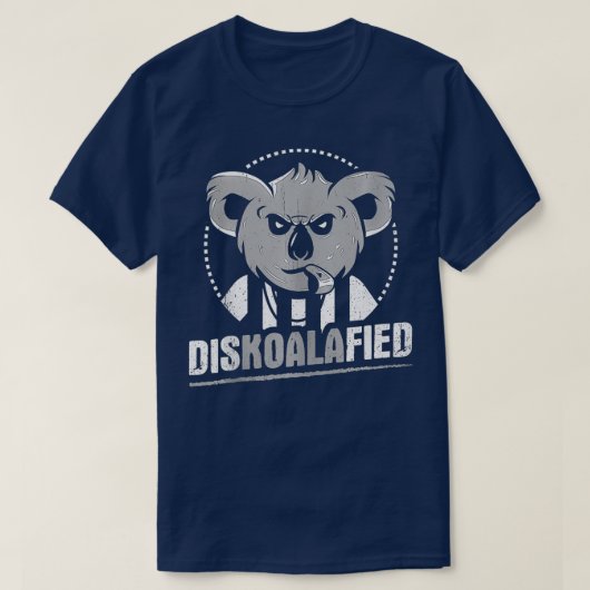 Funny Koala Referee Design Diskoalafied Play on Wo T-shirt (Design voorkant)