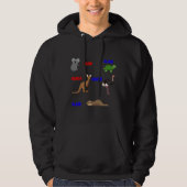 Funny Koala Tortoise Kangaroo Ostrich Sloth Hoodie (Voorkant)