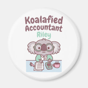 Funny Koalafied Accountant Leuke Koala Beer Pun To Magneet