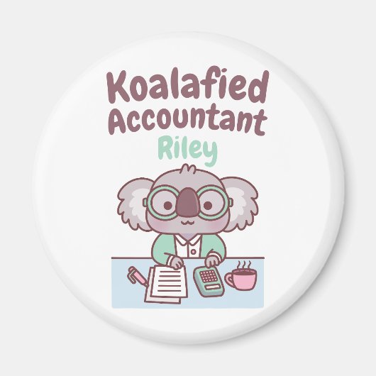 Funny Koalafied Accountant Leuke Koala Beer Pun To Magneet (Voorkant)