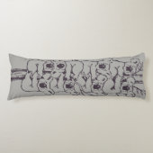 Funny Koalas Klibing Tree Illustratie grijs Lichaamskussen (Voorkant)