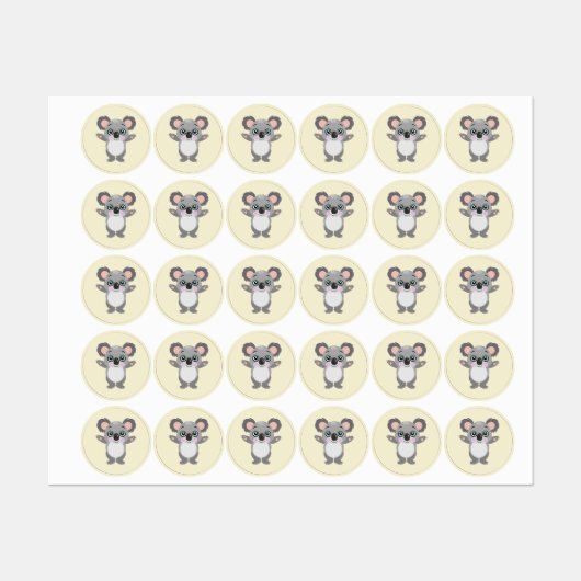 Funny Koalas Labels (Vel)