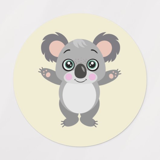Funny Koalas Labels (Design 1)