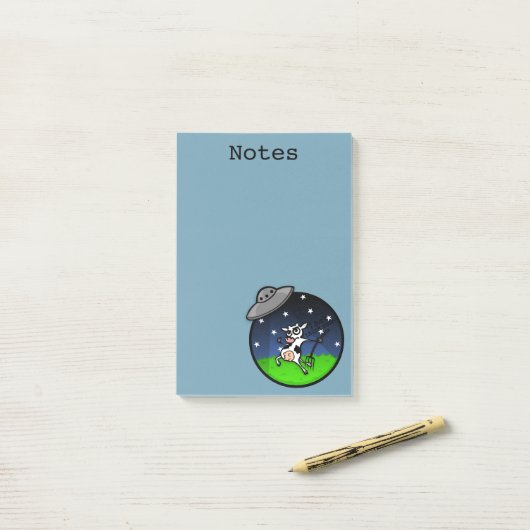 FUNNY KOE ALIEN ABDUCTION GRAPHIC POST-IT NOTEPAD POST-IT® NOTES (Op bureau)