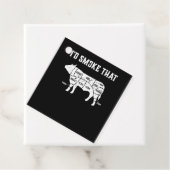 Funny Koe Bbq Pit Master Gift Bedankjes Labels (In situ)