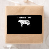 Funny Koe Bbq Pit Master Gift Etiket (Insitu)