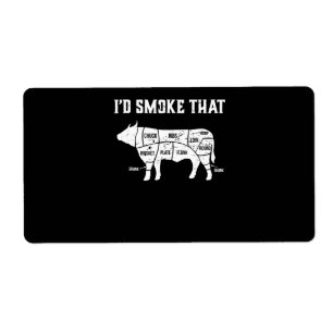 Funny Koe Bbq Pit Master Gift Etiket