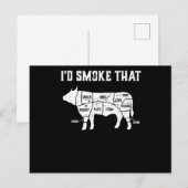 Funny Koe Bbq Pit Master Gift Feestdagenkaart (Voorkant / Achterkant)
