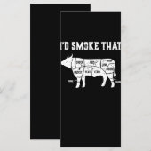 Funny Koe Bbq Pit Master Gift Menu (Voorkant / Achterkant)