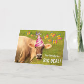 Funny Koe BIG DEAL Birthday Kaart (Voorkant)