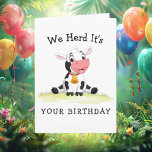 Funny Koe Birthday Kaart<br><div class="desc">Heb je wel eens een koe verjaardagskaart gezien? Nou, ik stuitte op de schattigste printbare koe verjaardagskaart die gewoon moo-velous is! Stel je voor dat je de speciale dag van een jongen viert met deze charmante kaart met een dierenthema van boerderij. Het is zo leuk en leuk, ideaal voor het...</div>